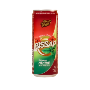 Drin'King - Lot de 8 Canettes Bissap Saveur Menthe 33cl